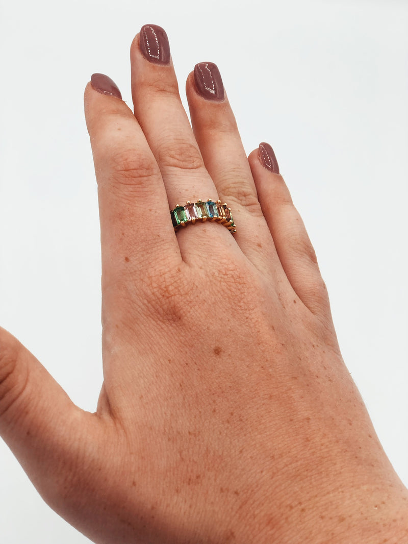 Gold Plated Rainbow Ring