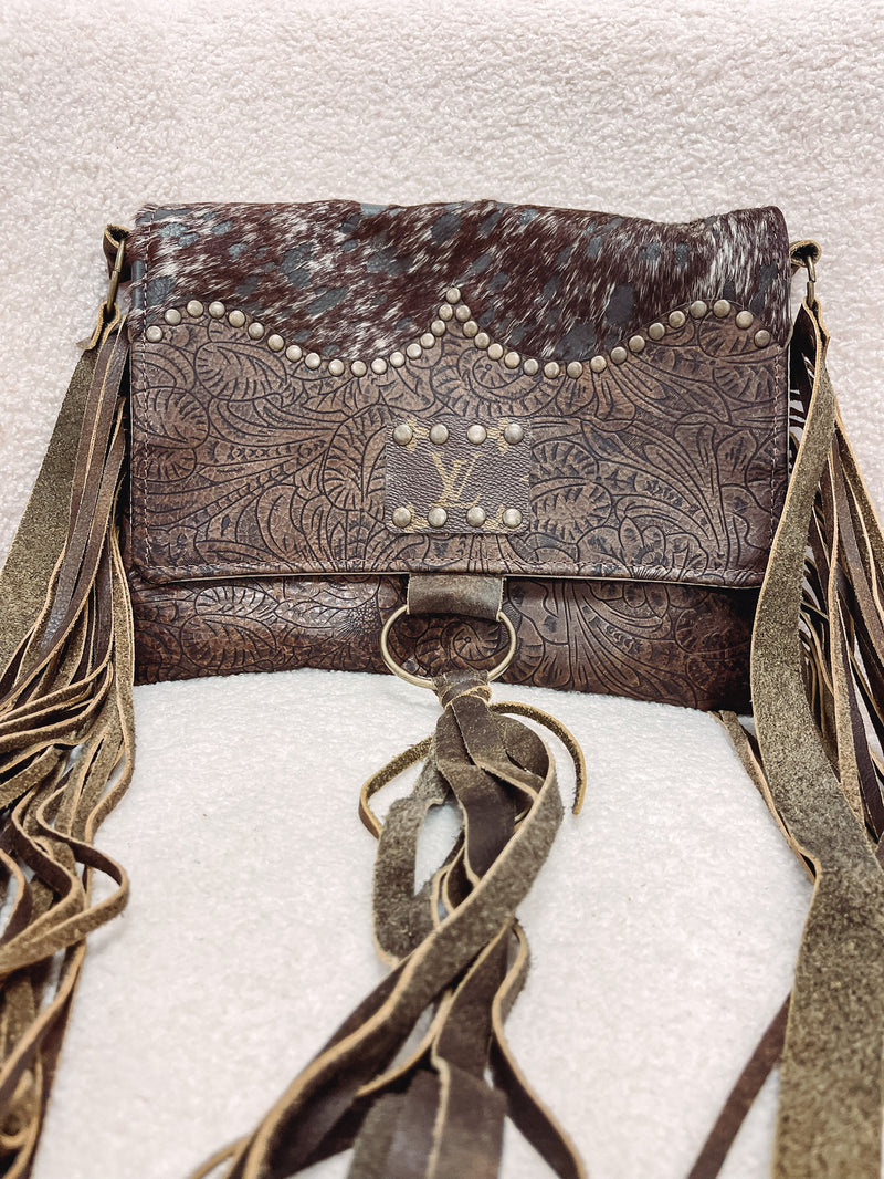 Cowhide Crossbody with Flap
