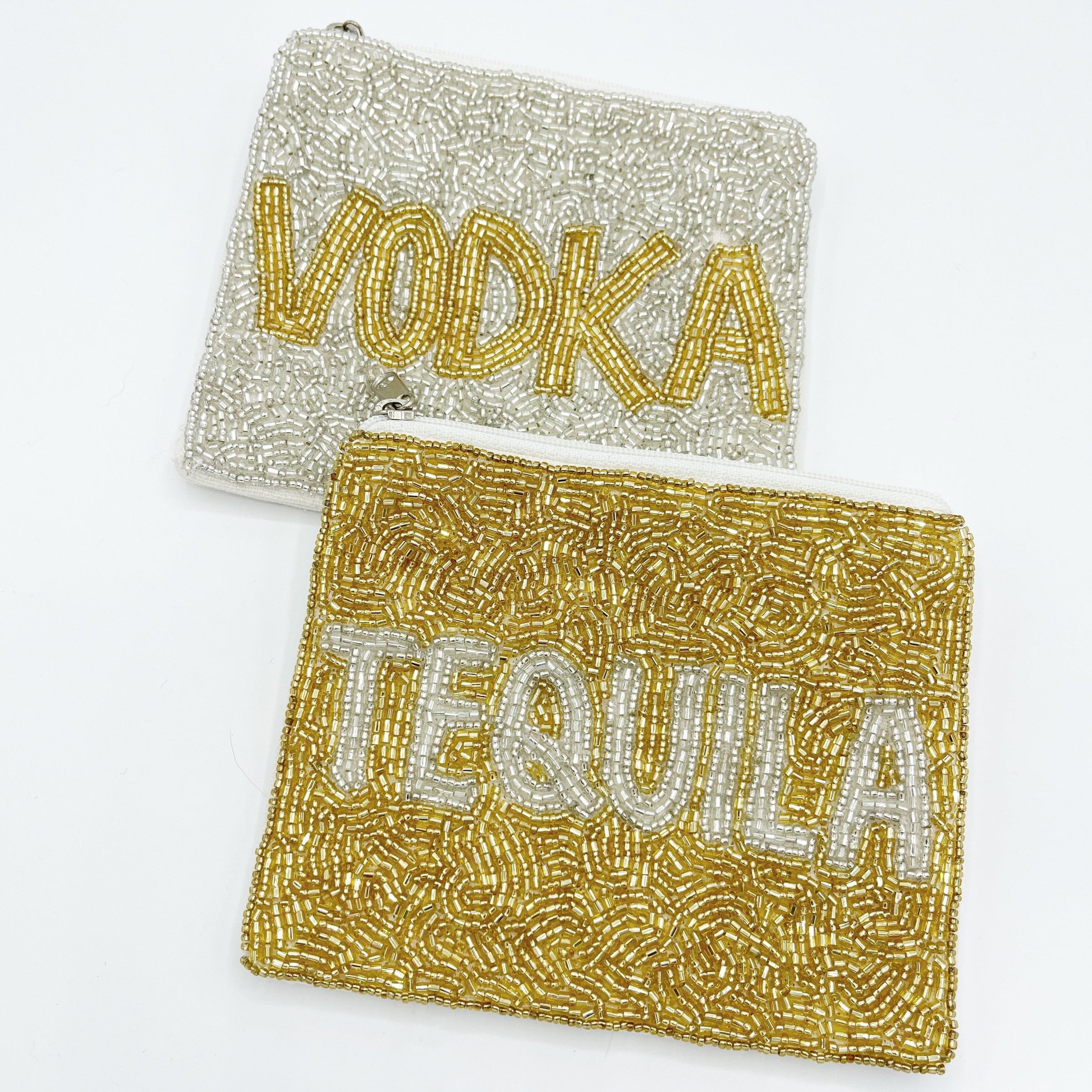 Tequila + Vodka Beaded Pouch