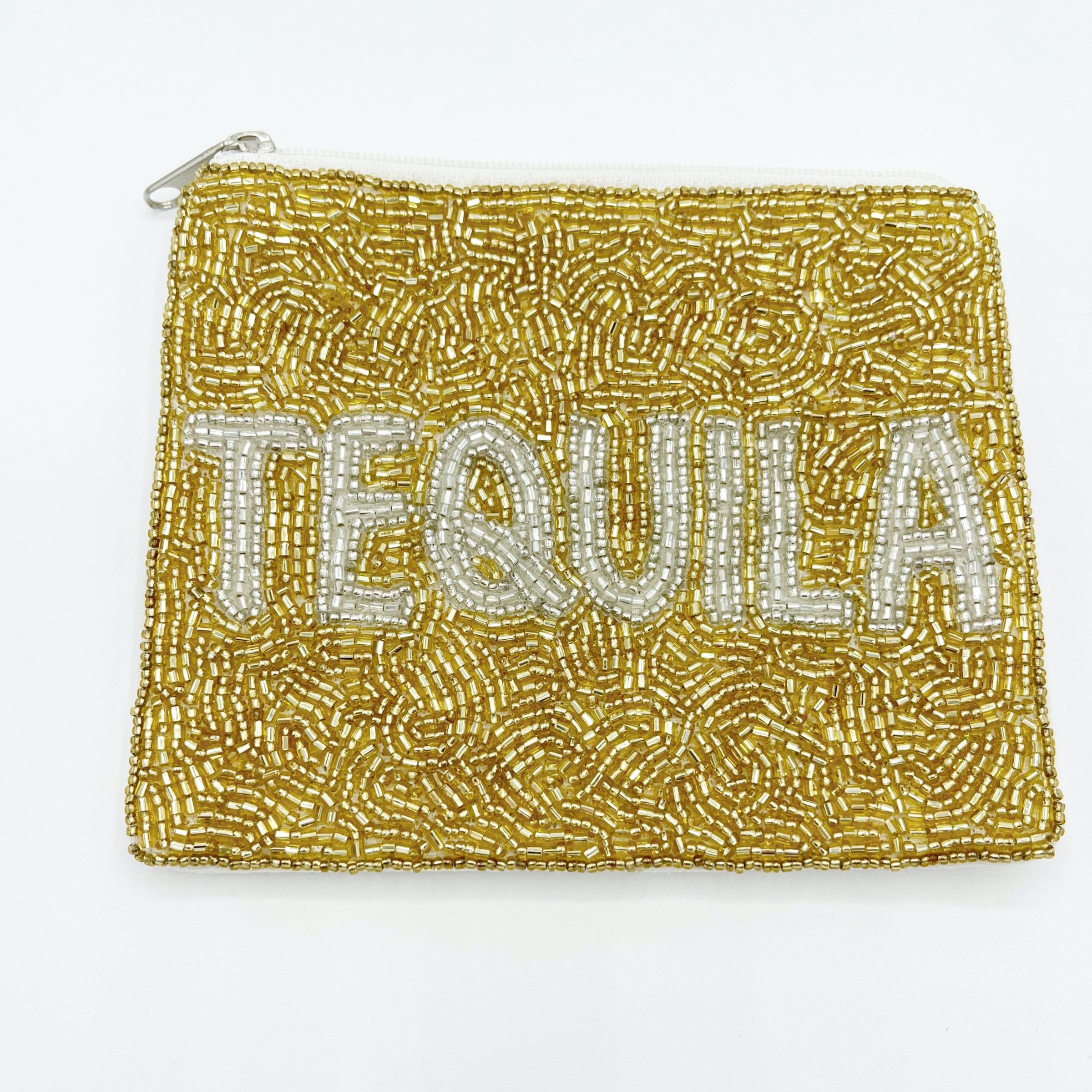 Tequila + Vodka Beaded Pouch