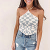 Checkered Halter Top