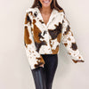 Fuzzy Cowprint Jacket