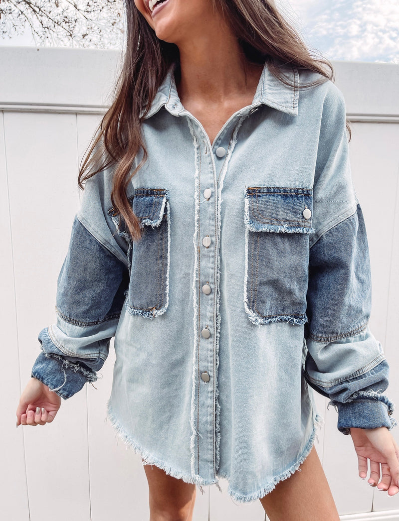 Denim Patch Shacket