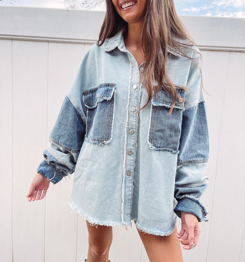 Denim Patch Shacket