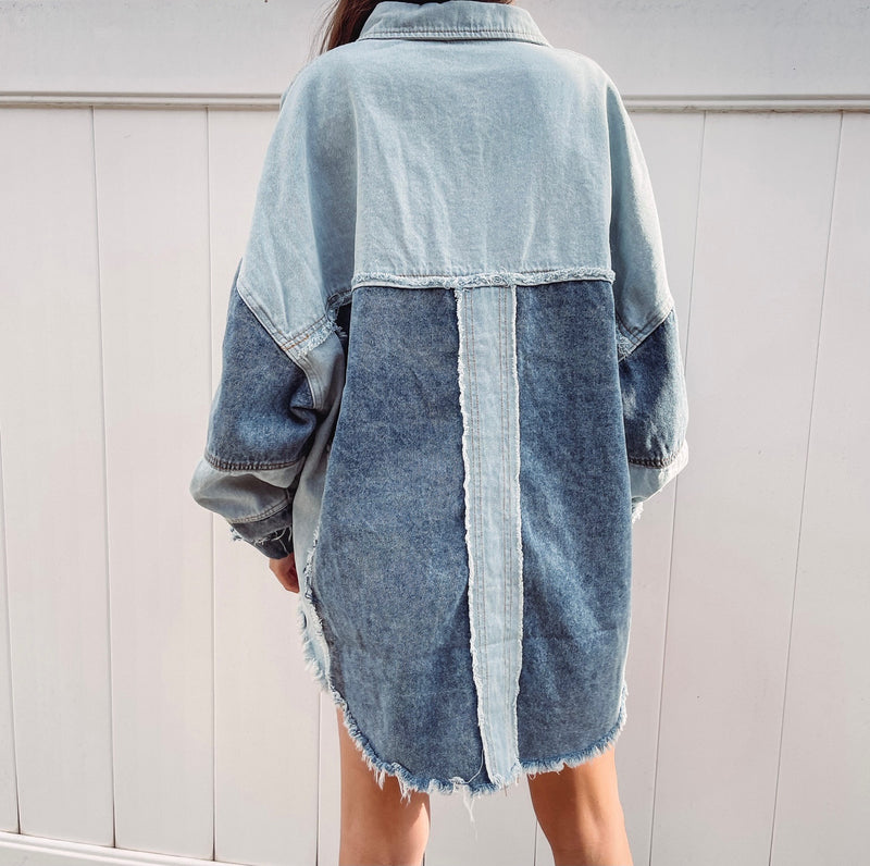 Denim Patch Shacket