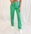 Green Straight Jeans