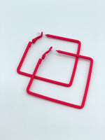 Colored Square Hoops