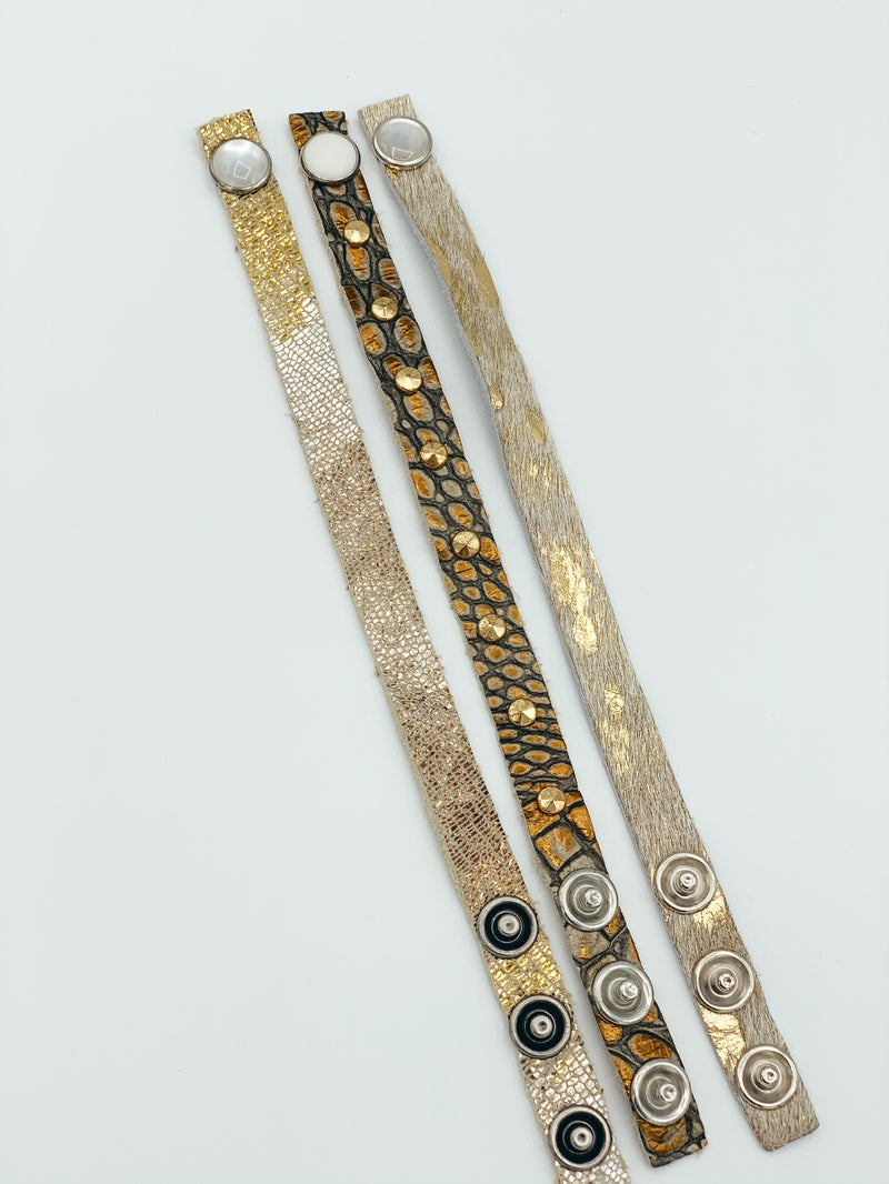 Thin Leather Bracelet Sets