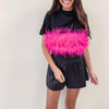 Hot Pink Feather Top