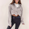 Cropped Cord Jacket - Taupe