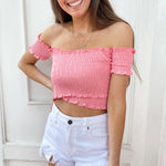 Coral Crop Top