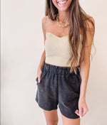 Ribbed Nude Tube Top