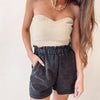 Ribbed Nude Tube Top