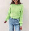 Fuzzy Lime Sweater