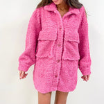 Pink Teddy Sherpa Coat