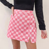 Checkered Pink Skirt