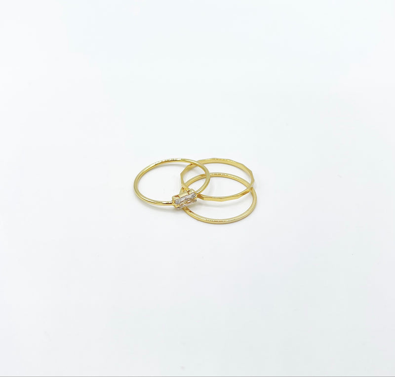 Thin Gold Ring Set