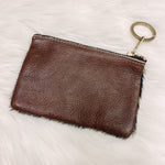 Metallic Cheetah Leather Pouch