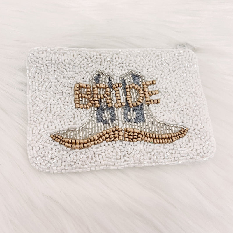 Cowgirl Bride Beaded Pouch
