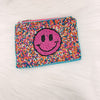 Colorful Smiley Beaded Pouch