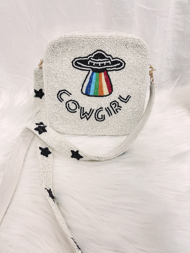 Space Cowgirl Beaded Crossbody