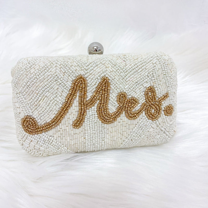 Bridal Beaded Box Clutch/Crossbody