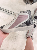 Lilac/Black High Top Sneakers