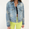 Snakeprint Star Denim Jacket