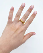 Gold Crossover Ring