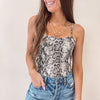 Lindsey Snakeprint Bodysuit
