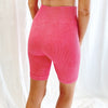 Vintage Wash Biker Shorts