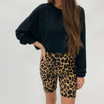 Cheetah Print Biker Shorts
