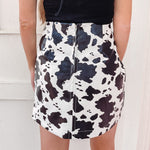 Cowprint Mini Skirt