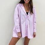 Lilac Shirt Cover Up