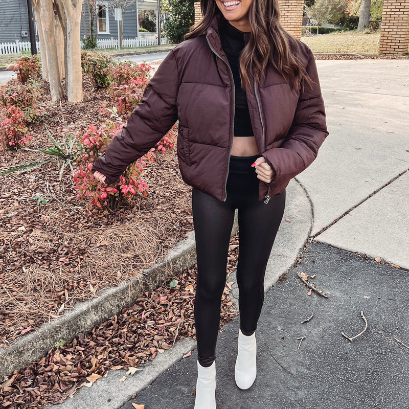 Burgundy bubble jacket cheap