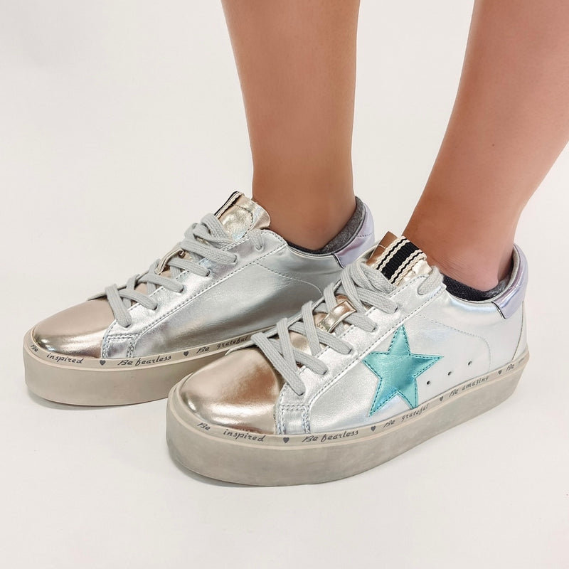 Metallic Platform Sneakers