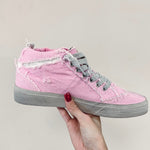 Pink Mid Top Sneakers