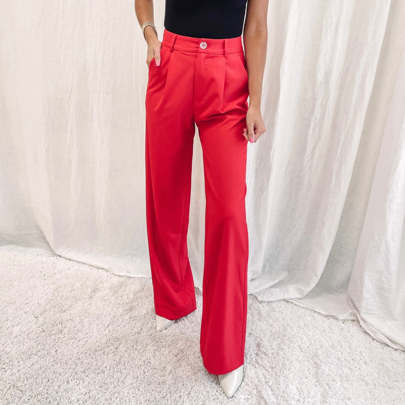 Red Tailored Pants