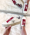 Red/Zebra Platform Sneakers