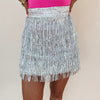 Silver Fringe Skirt