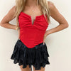 Marion Red Corset Top