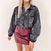 Cord Cropped Jacket - Vintage Black