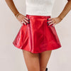 Red Metallic Skirt
