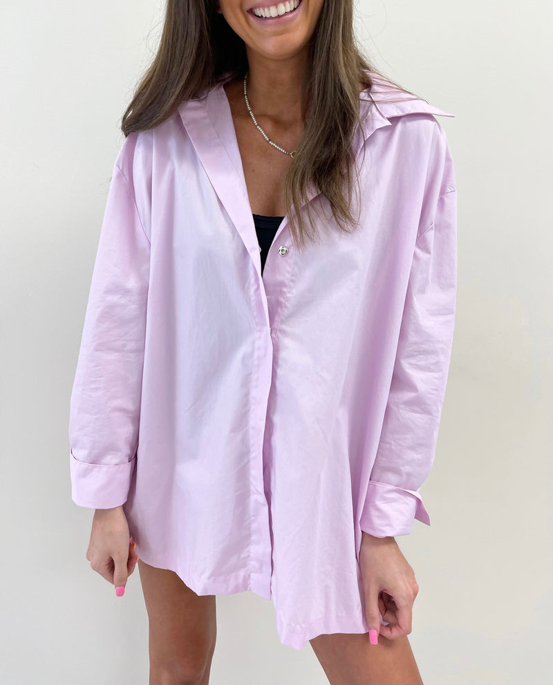 Lilac Shirt Cover Up