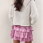 Carlie Pink Ruffle Skirt