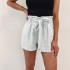 Grey Belted Shorts