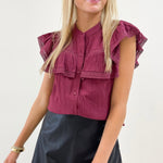 Milan Top - Burgundy