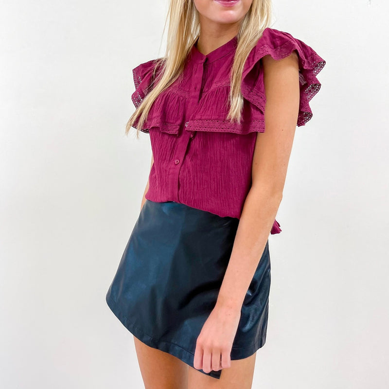 Milan Top - Burgundy