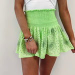 Neon Lime Cluster Swing Shorts - Queen of Sparkles