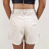 Kendall Cream Leather Shorts
